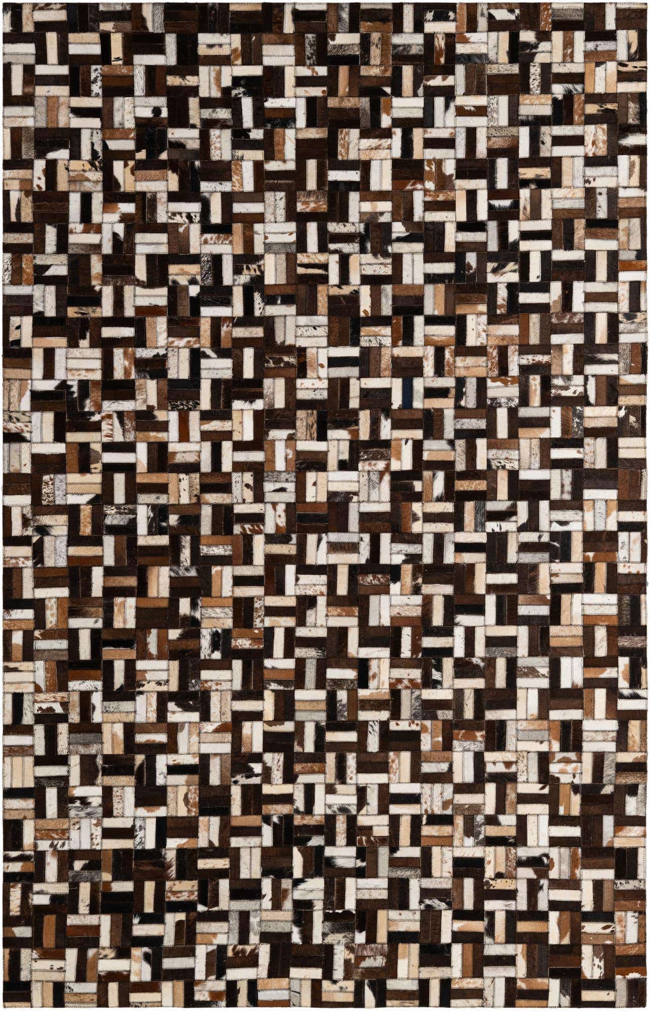 5' x 7' 10 Cowhide - Patchwork Rug