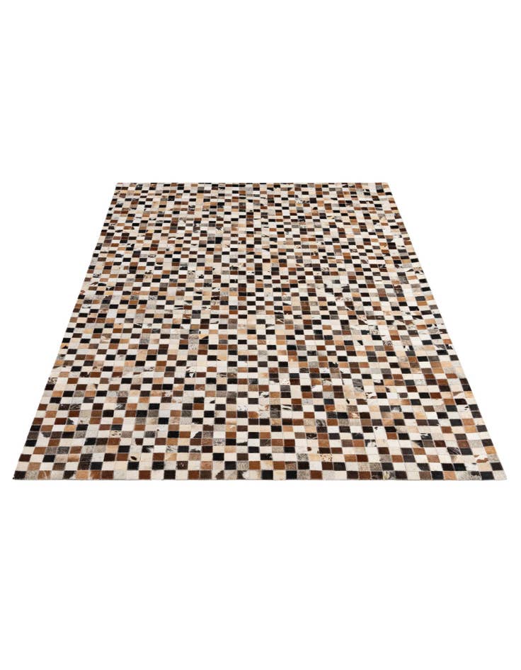 Detail image of 5' 1 x 7' 9 Cowhide - Patchwork Rug