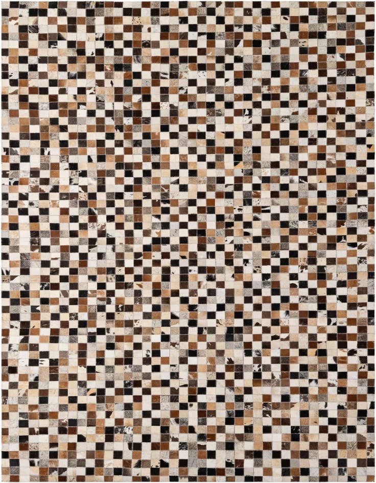 Detail image of 5' 1 x 7' 9 Cowhide - Patchwork Rug