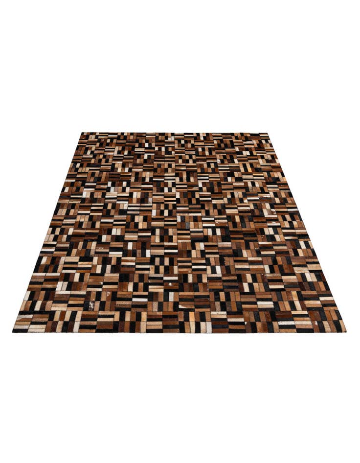 Detail image of 4' 11 x 7' 10 Cowhide - Patchwork Rug