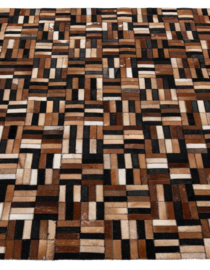 Detail image of 4' 11 x 7' 10 Cowhide - Patchwork Rug