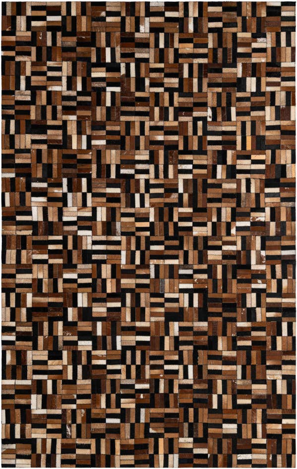 Detail image of 4' 11 x 7' 10 Cowhide - Patchwork Rug