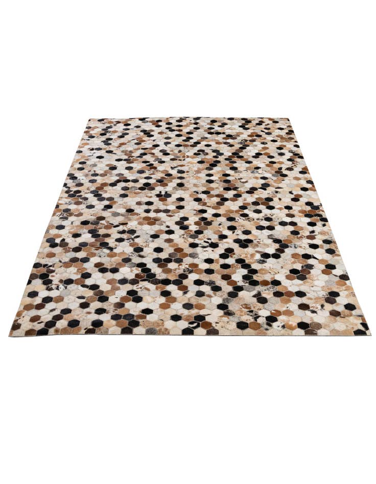 Detail image of 5' 1 x 7' 11 Cowhide - Patchwork Rug