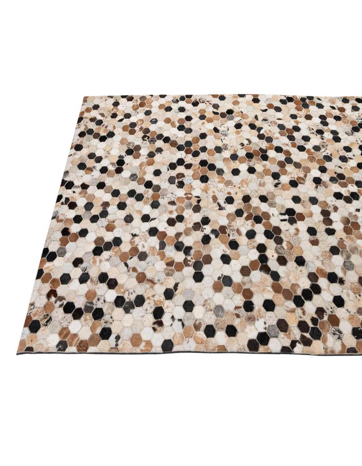 Detail image of 5' 1 x 7' 11 Cowhide - Patchwork Rug