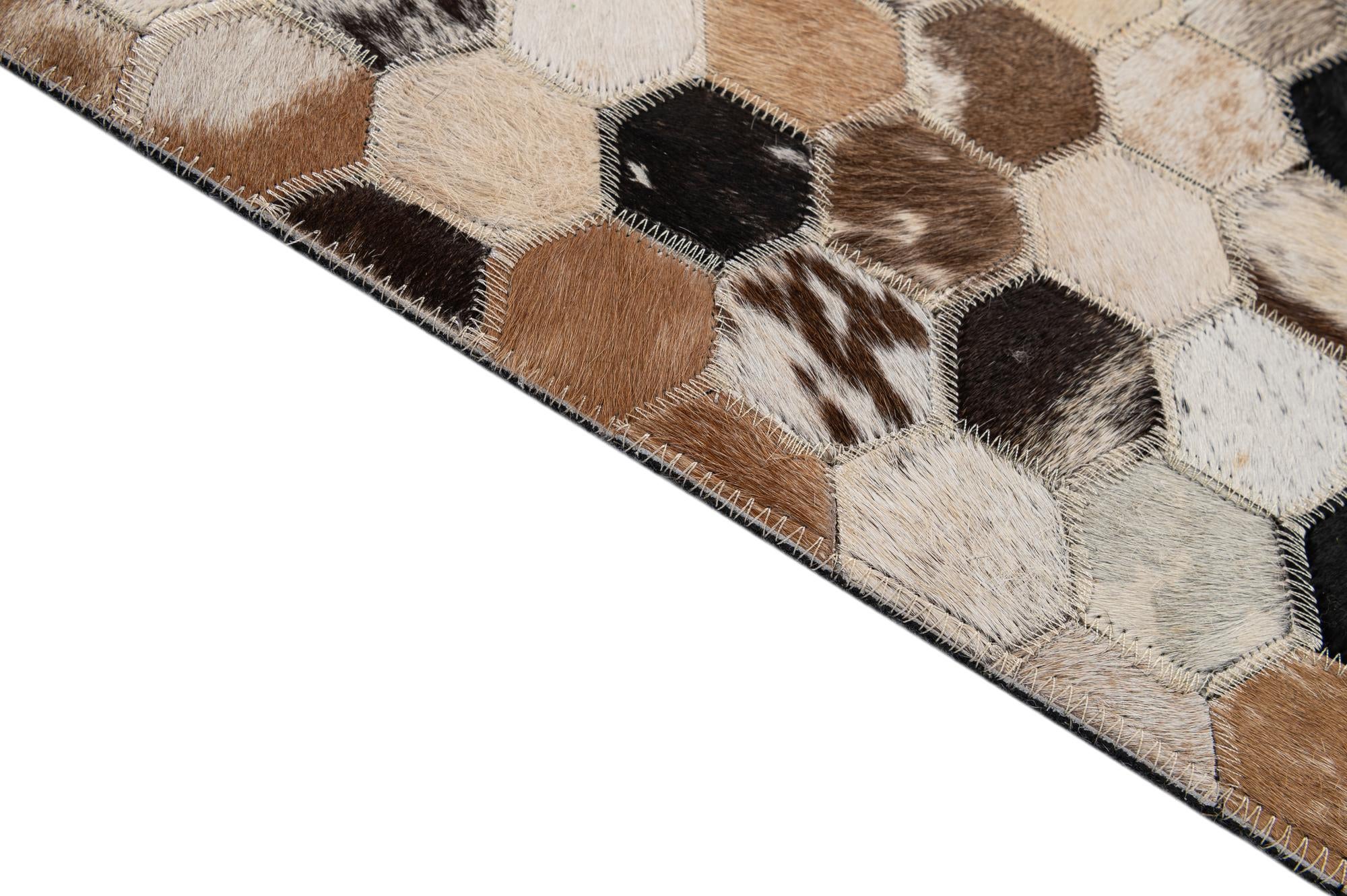 5' 1 x 7' 11 Cowhide - Patchwork Rug