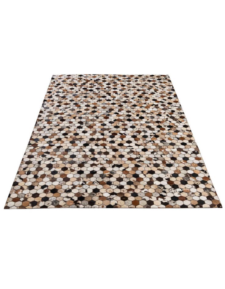 Detail image of 5' x 7' 11 Cowhide - Patchwork Rug