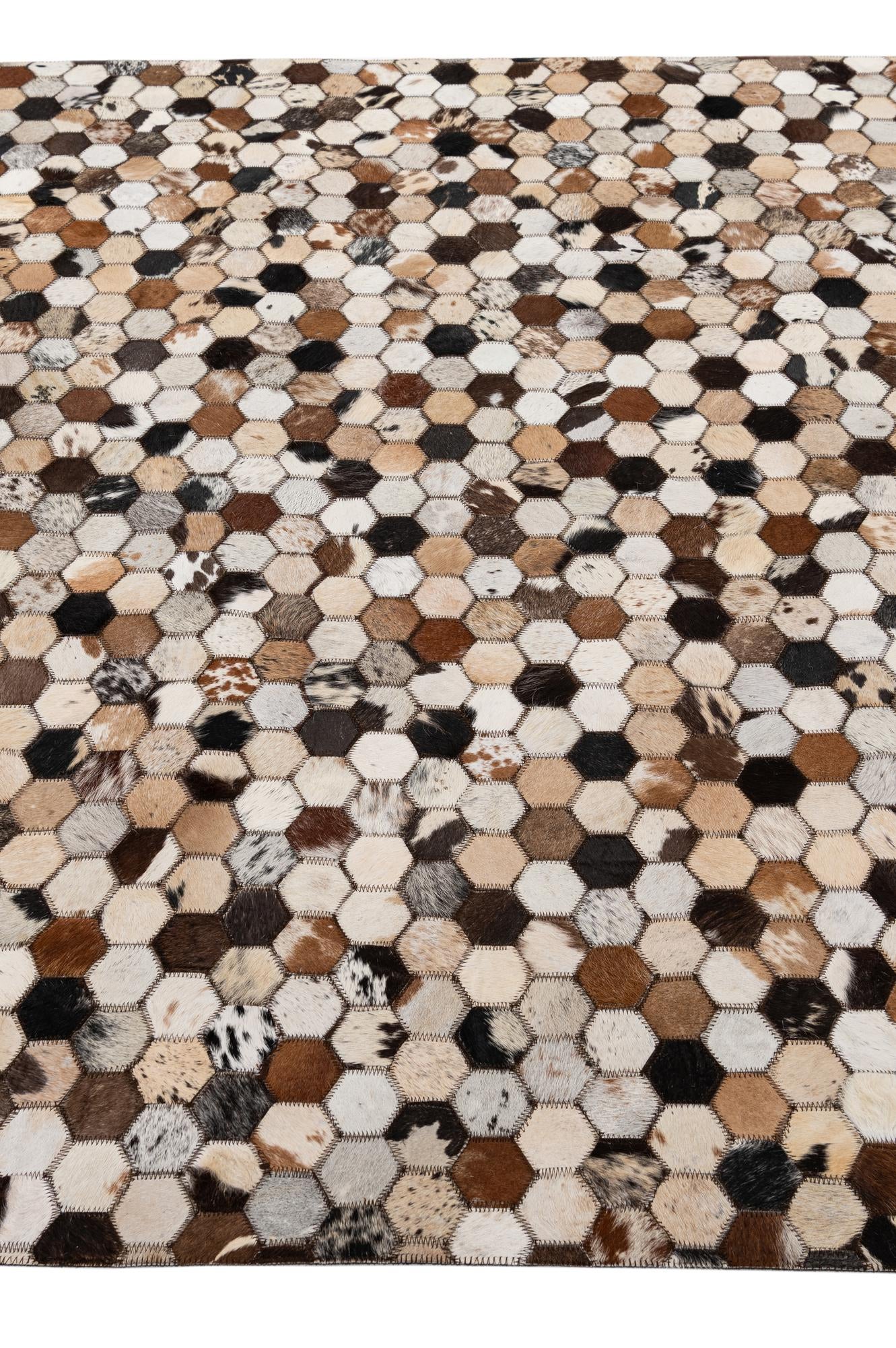 5' x 7' 11 Cowhide - Patchwork Rug