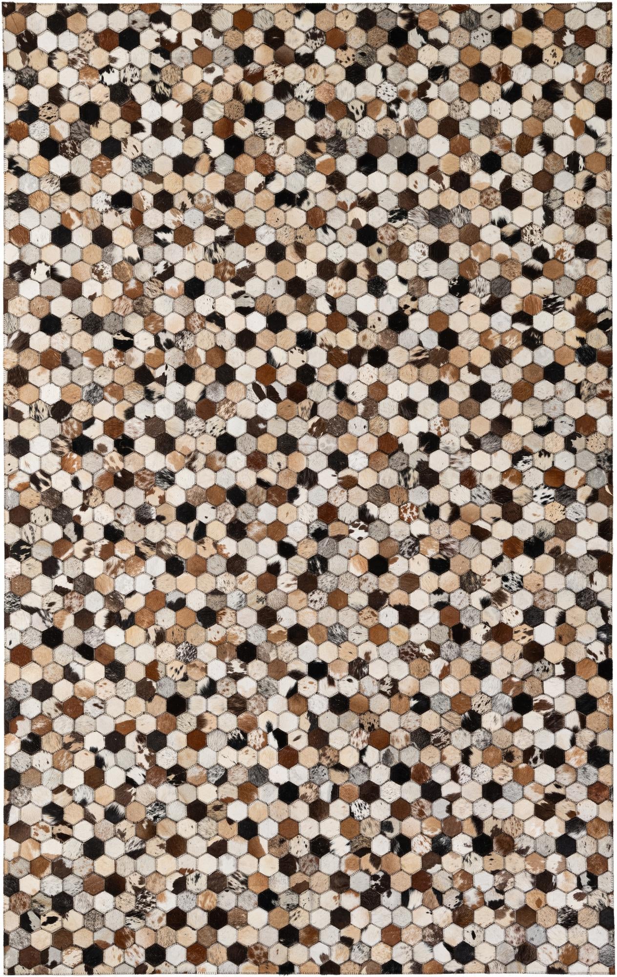 5' x 7' 11 Cowhide - Patchwork Rug