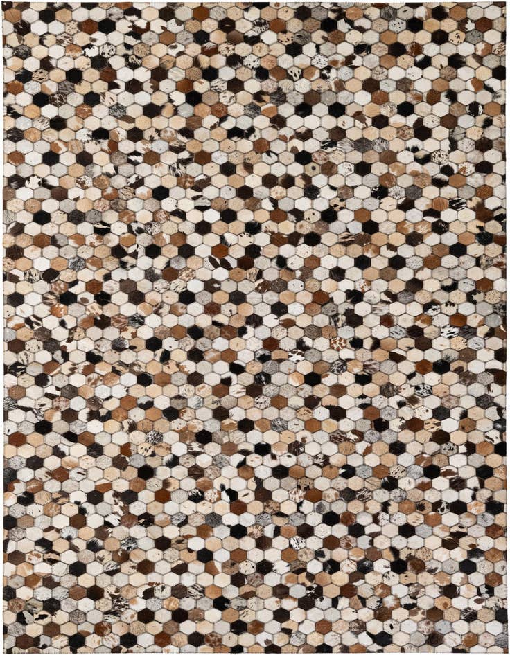 Detail image of 5' x 7' 11 Cowhide - Patchwork Rug