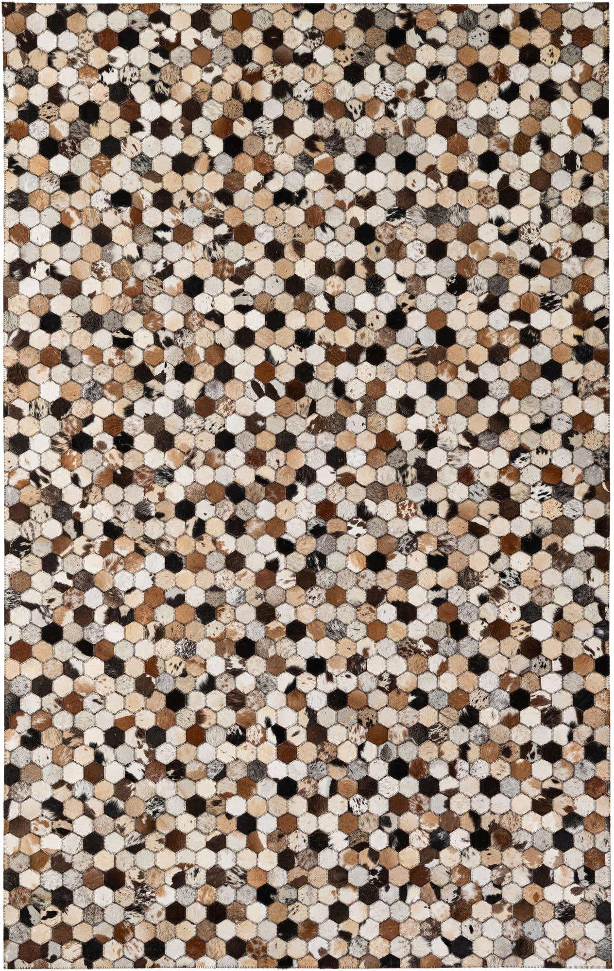 5' x 7' 11 Cowhide - Patchwork Rug