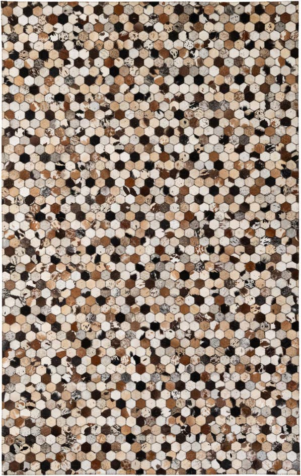 Detail image of 5' x 7' 11 Cowhide - Patchwork Rug