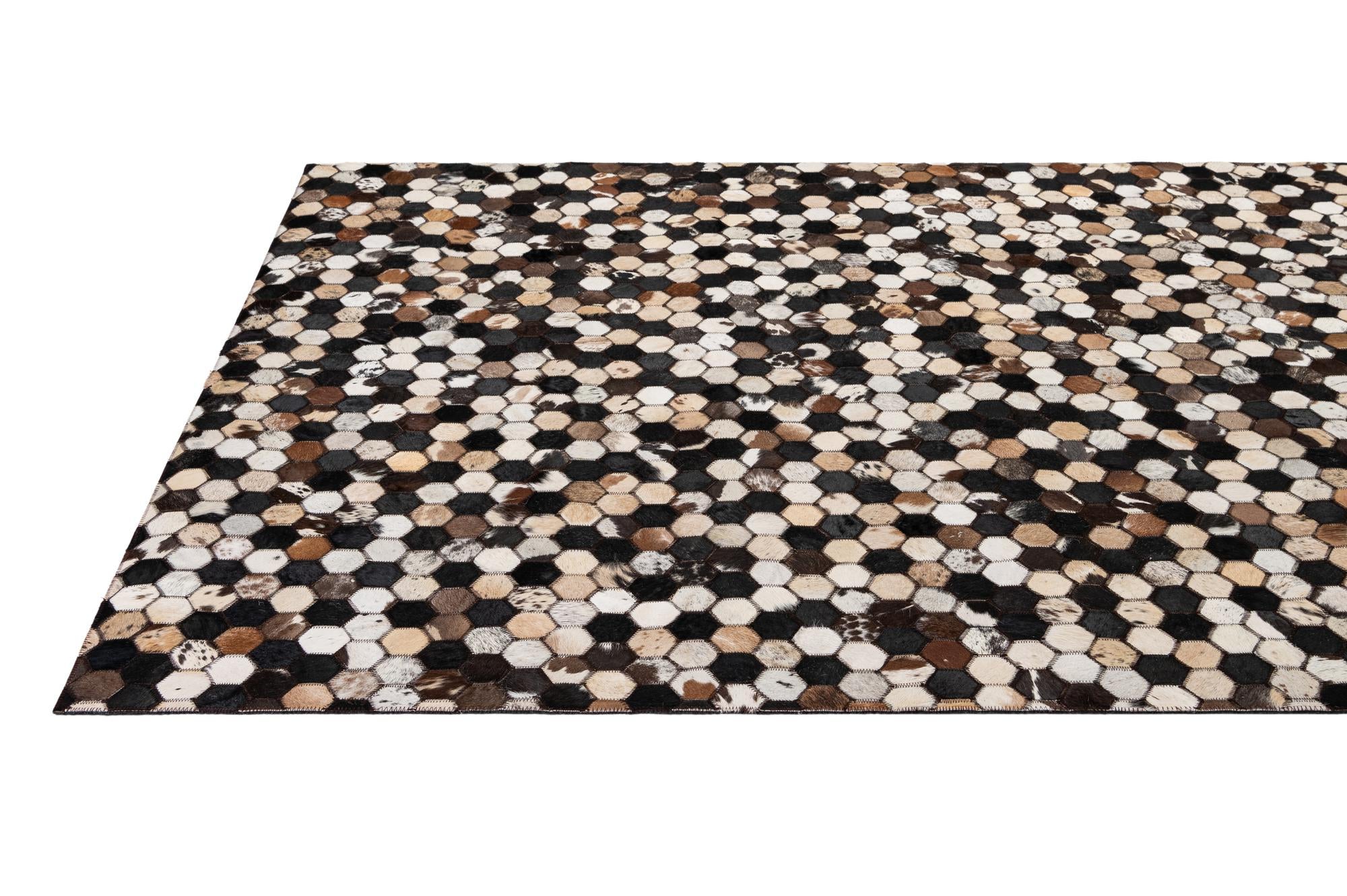 5' 1 x 8' Cowhide - Patchwork Rug
