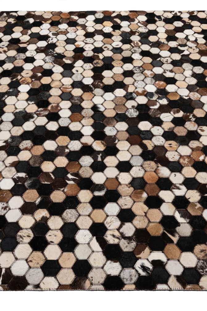 5' 1 x 8' Cowhide - Patchwork Rug