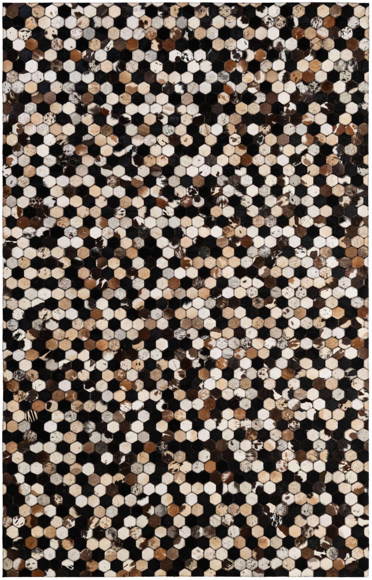 5' 1 x 8' Cowhide - Patchwork Rug