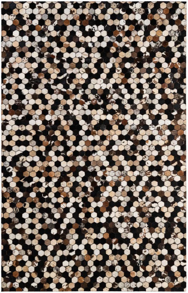 Detail image of 5' 1 x 8' Cowhide - Patchwork Rug