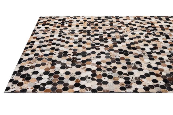 Detail image of 5' x 8' Cowhide - Patchwork Rug