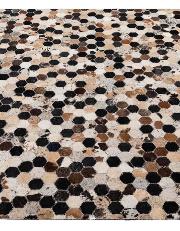 Detail image of 5' x 8' Cowhide - Patchwork Rug