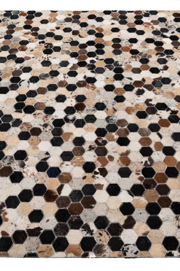 Detail image of 5' x 8' Cowhide - Patchwork Rug