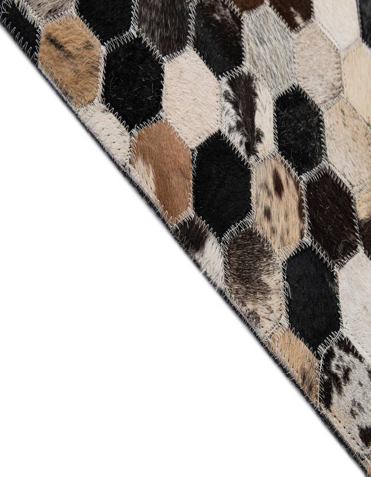 Detail image of 5' x 8' Cowhide - Patchwork Rug