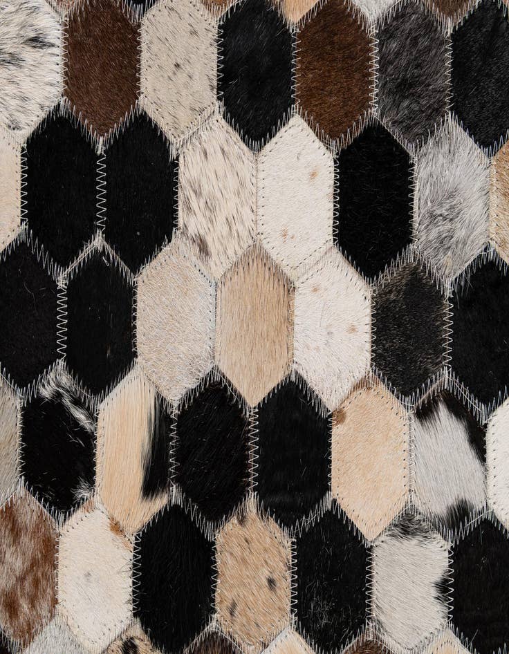 Detail image of 5' x 8' Cowhide - Patchwork Rug