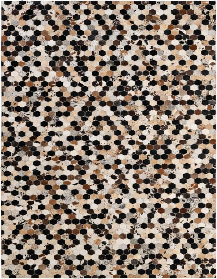 Detail image of 5' x 8' Cowhide - Patchwork Rug