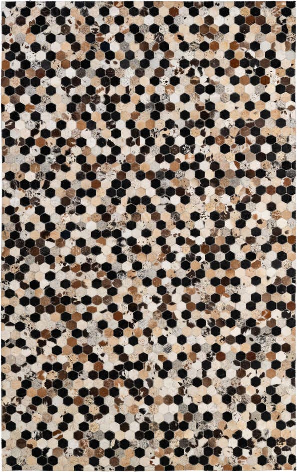 Detail image of 5' x 8' Cowhide - Patchwork Rug