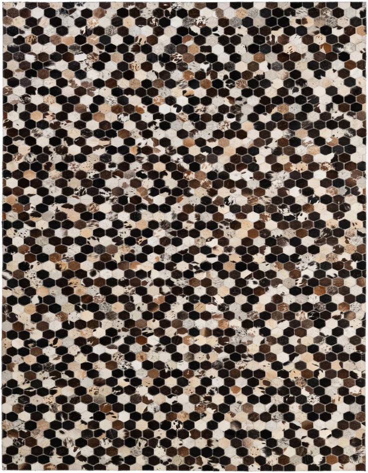 Detail image of 5' 1 x 7' 11 Cowhide - Patchwork Rug