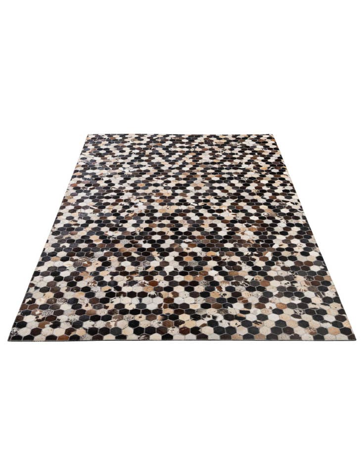 Detail image of 5' 1 x 8' 1 Cowhide - Patchwork Rug