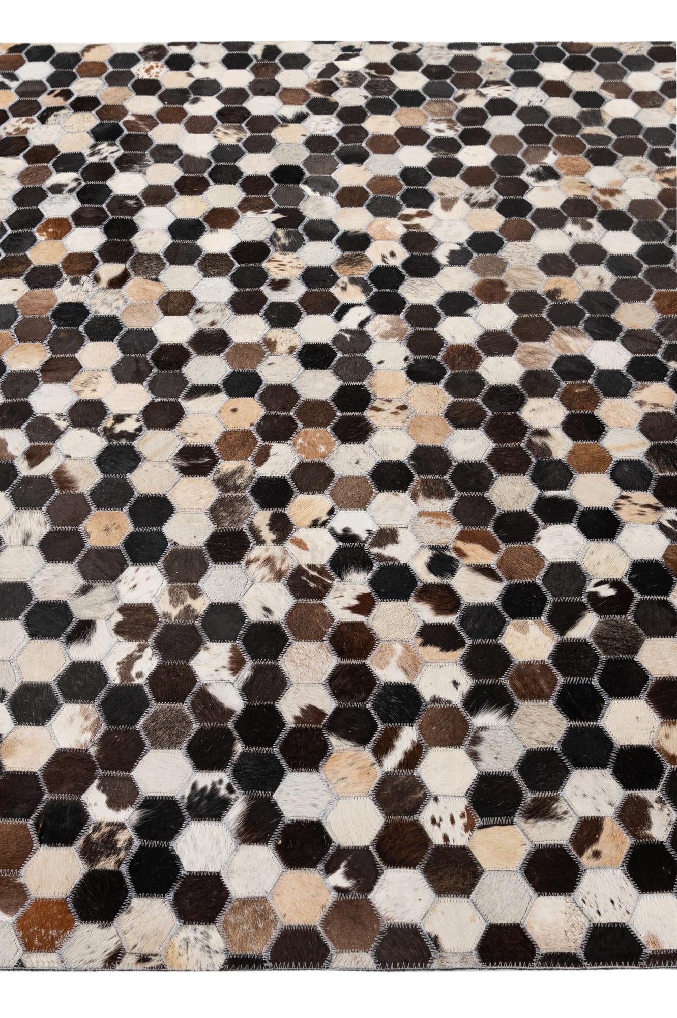 5' 1 x 8' 1 Cowhide - Patchwork Rug