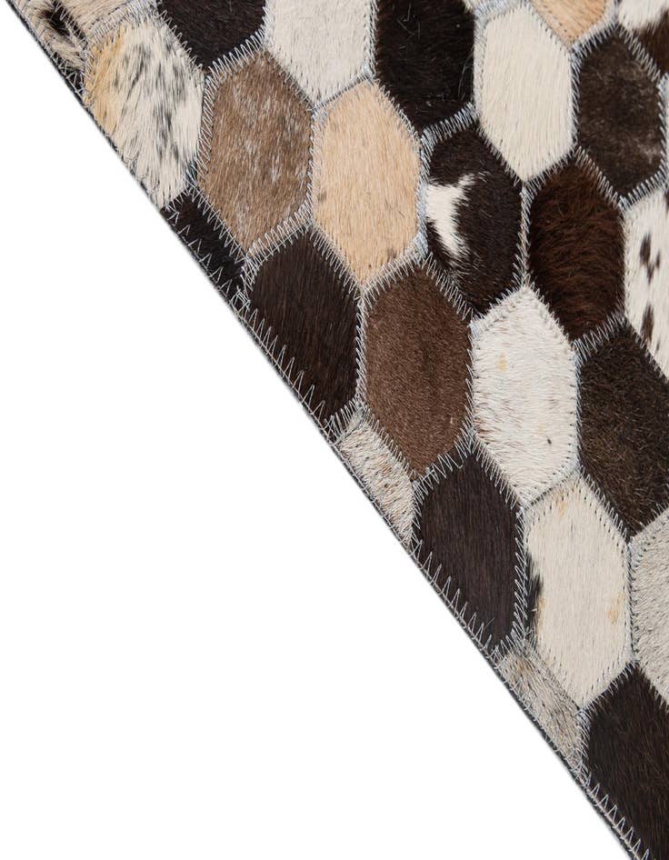 Detail image of 5' 1 x 8' 1 Cowhide - Patchwork Rug