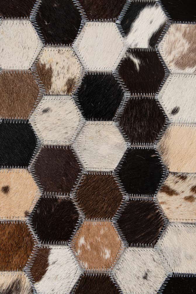 5' 1 x 8' 1 Cowhide - Patchwork Rug