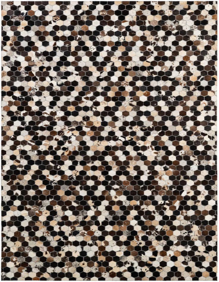Detail image of 5' 1 x 8' 1 Cowhide - Patchwork Rug