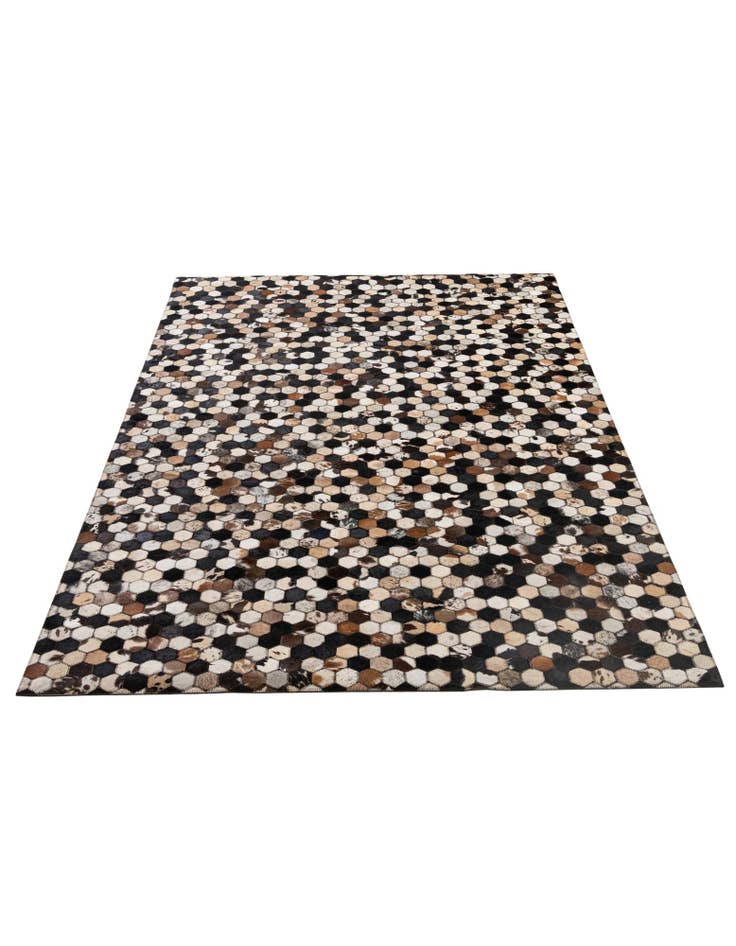Detail image of 5' 1 x 8' 1 Cowhide - Patchwork Rug