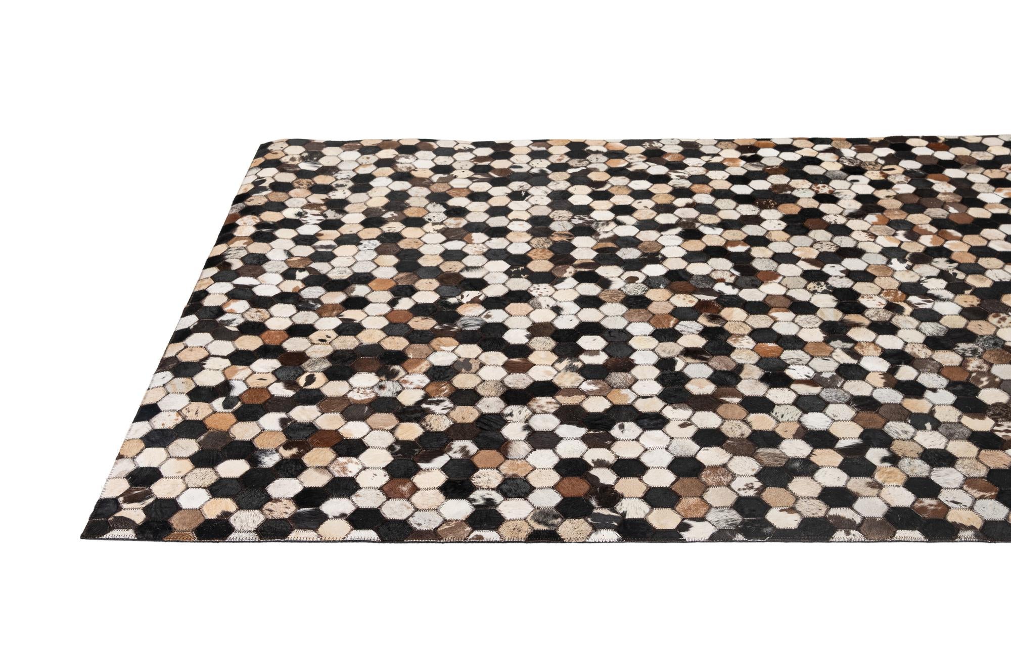 5' 1 x 8' 1 Cowhide - Patchwork Rug