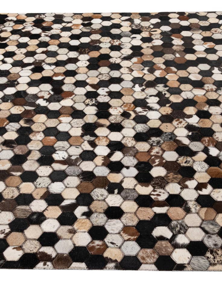 Detail image of 5' 1 x 8' 1 Cowhide - Patchwork Rug
