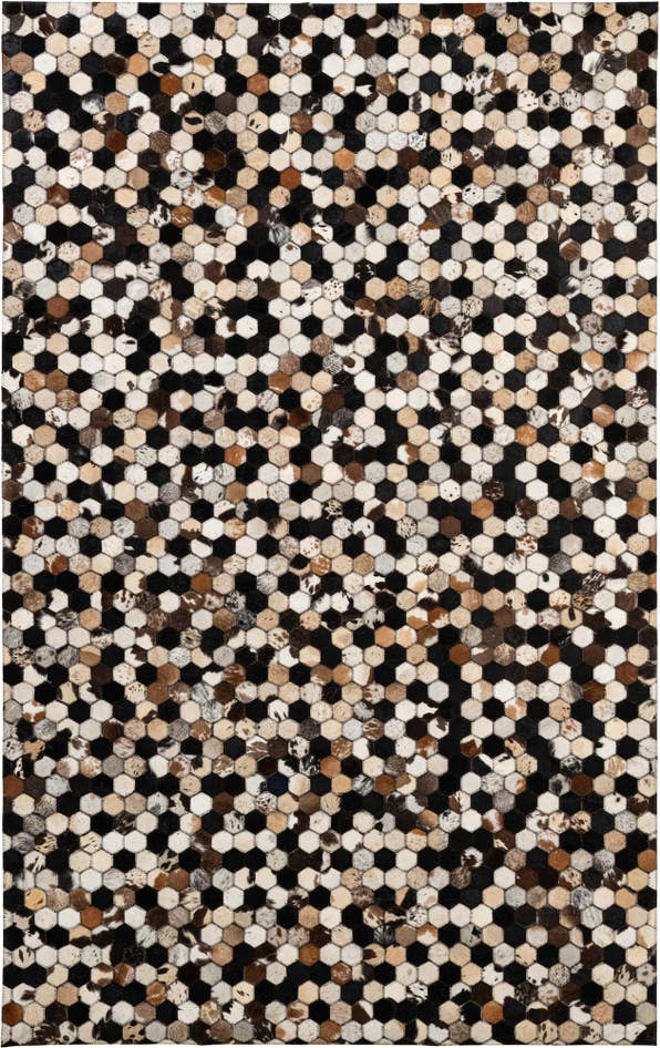 Detail image of 5' 1 x 8' 1 Cowhide - Patchwork Rug