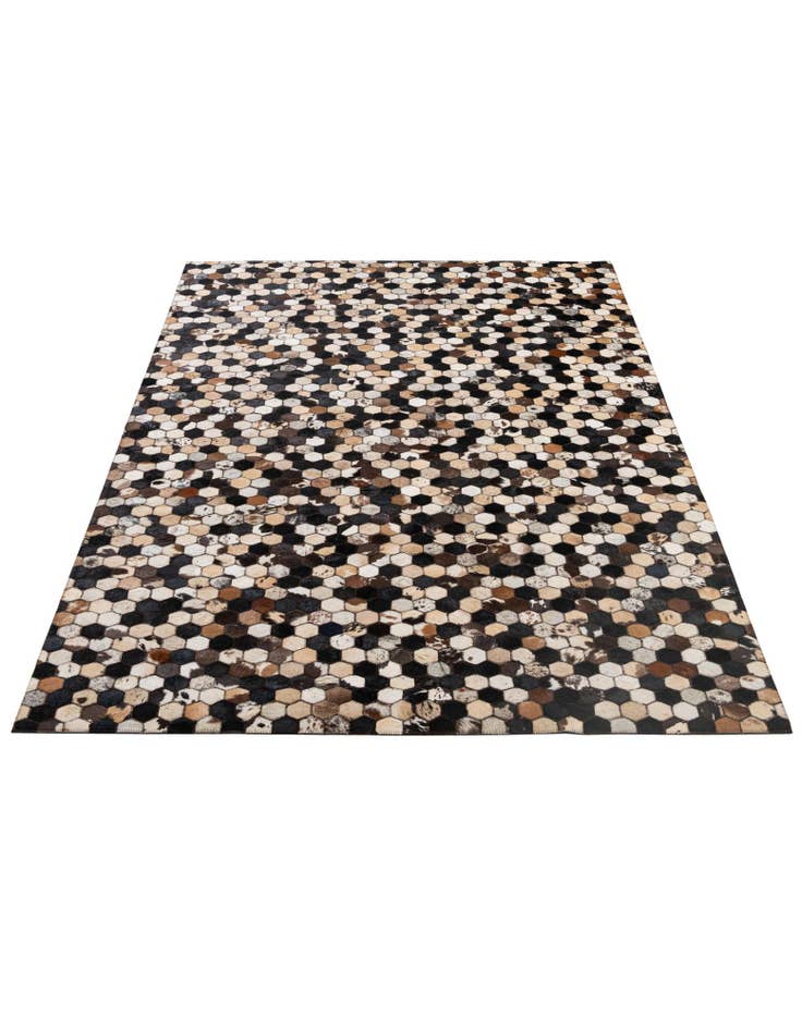 Detail image of 5' 1 x 8' Cowhide - Patchwork Rug