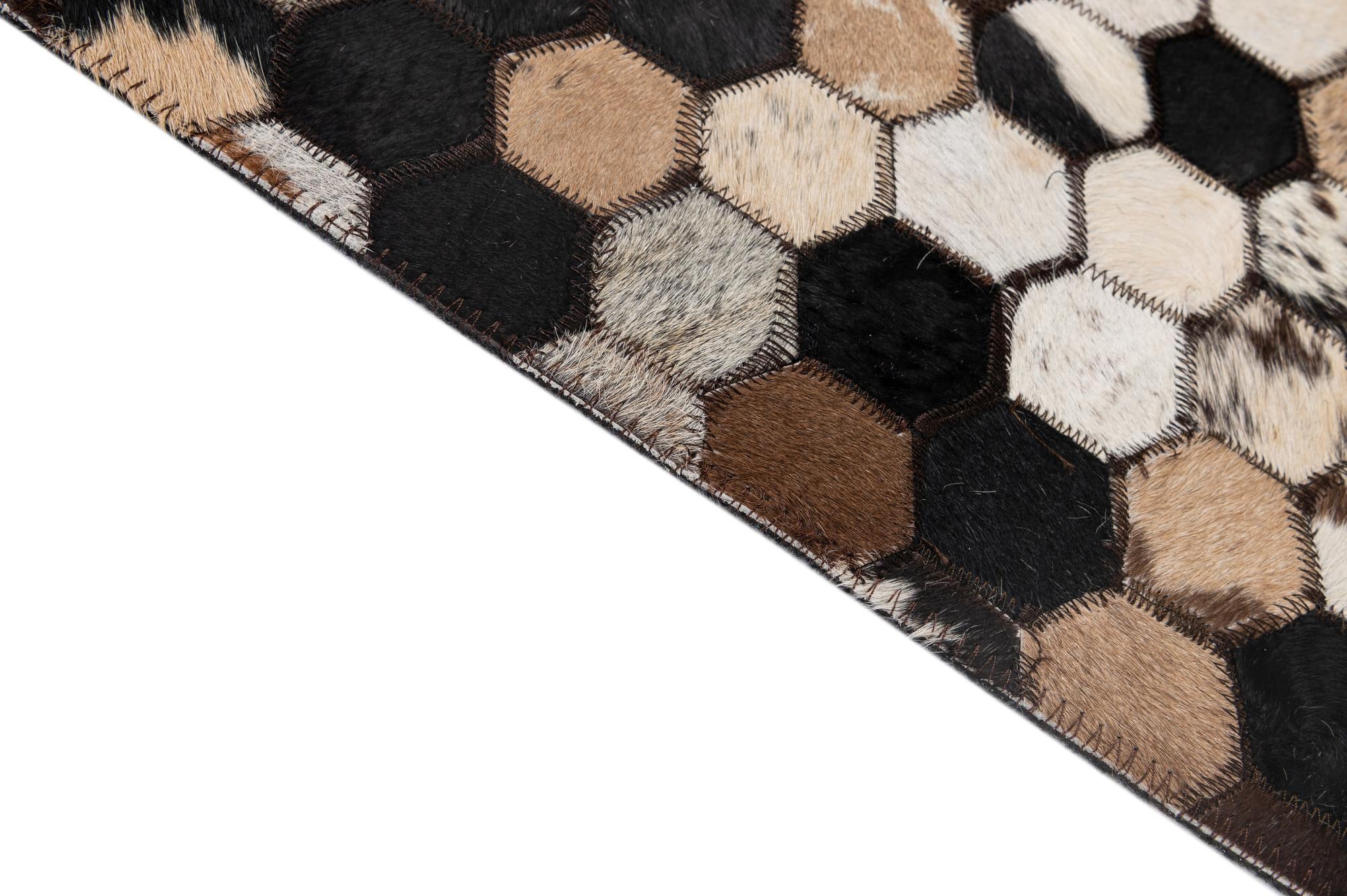5' 1 x 8' Cowhide - Patchwork Rug