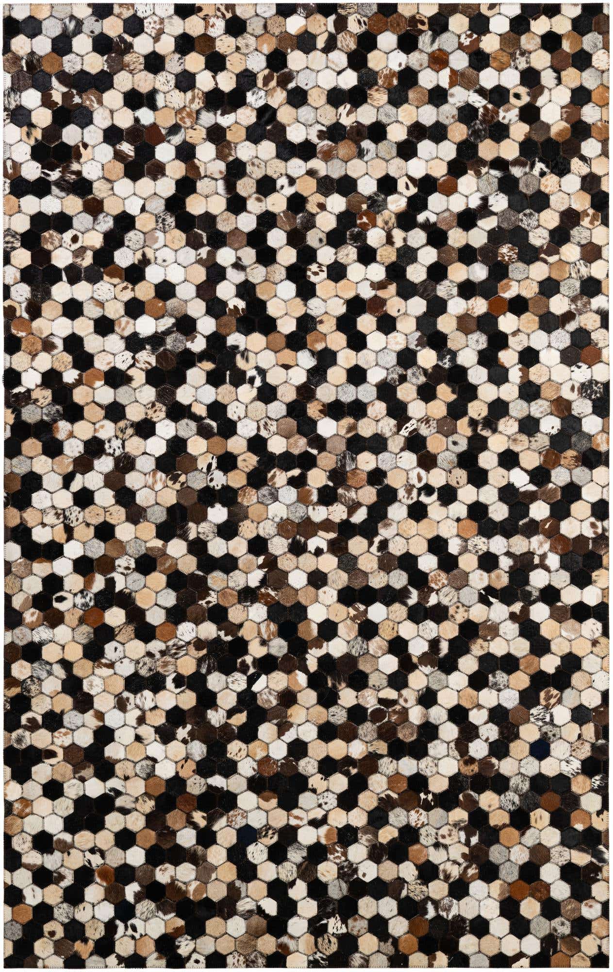 5' 1 x 8' Cowhide - Patchwork Rug