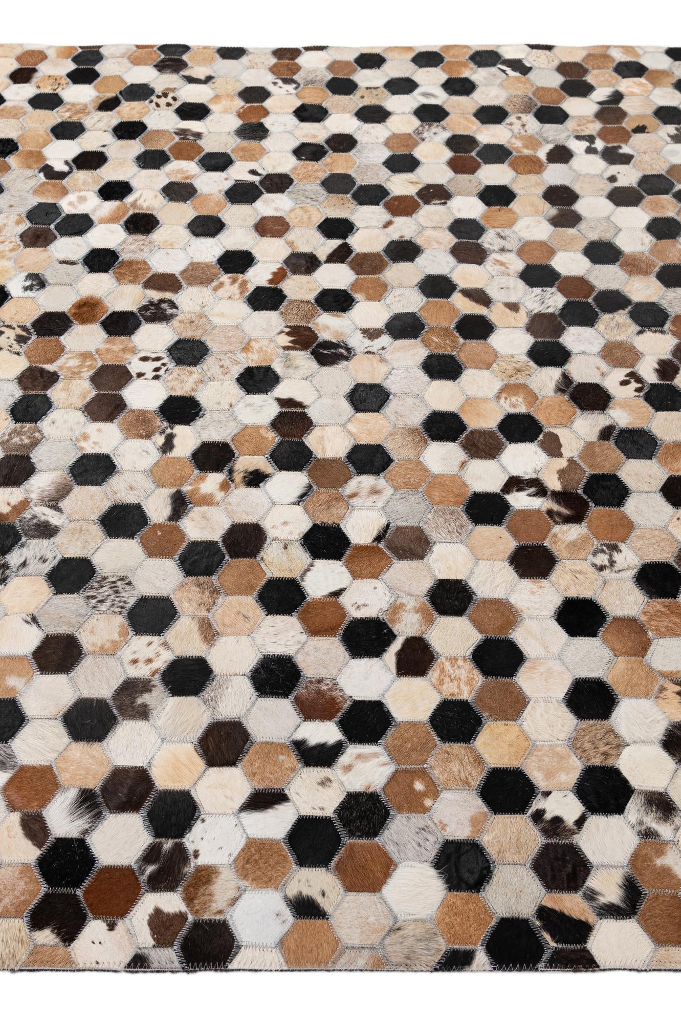 5' 1 x 7' 11 Cowhide - Patchwork Rug