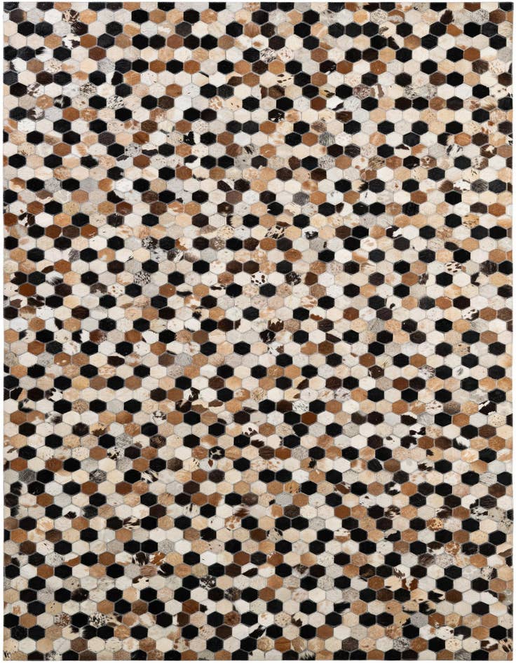 Detail image of 5' 1 x 7' 11 Cowhide - Patchwork Rug