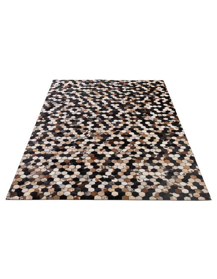 Detail image of 5' 1 x 8' Cowhide - Patchwork Rug