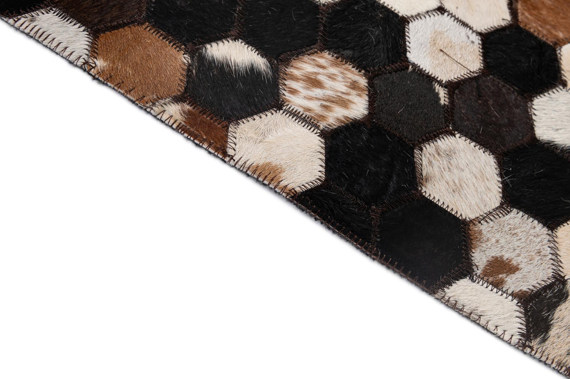 5' 1 x 8' Cowhide - Patchwork Rug