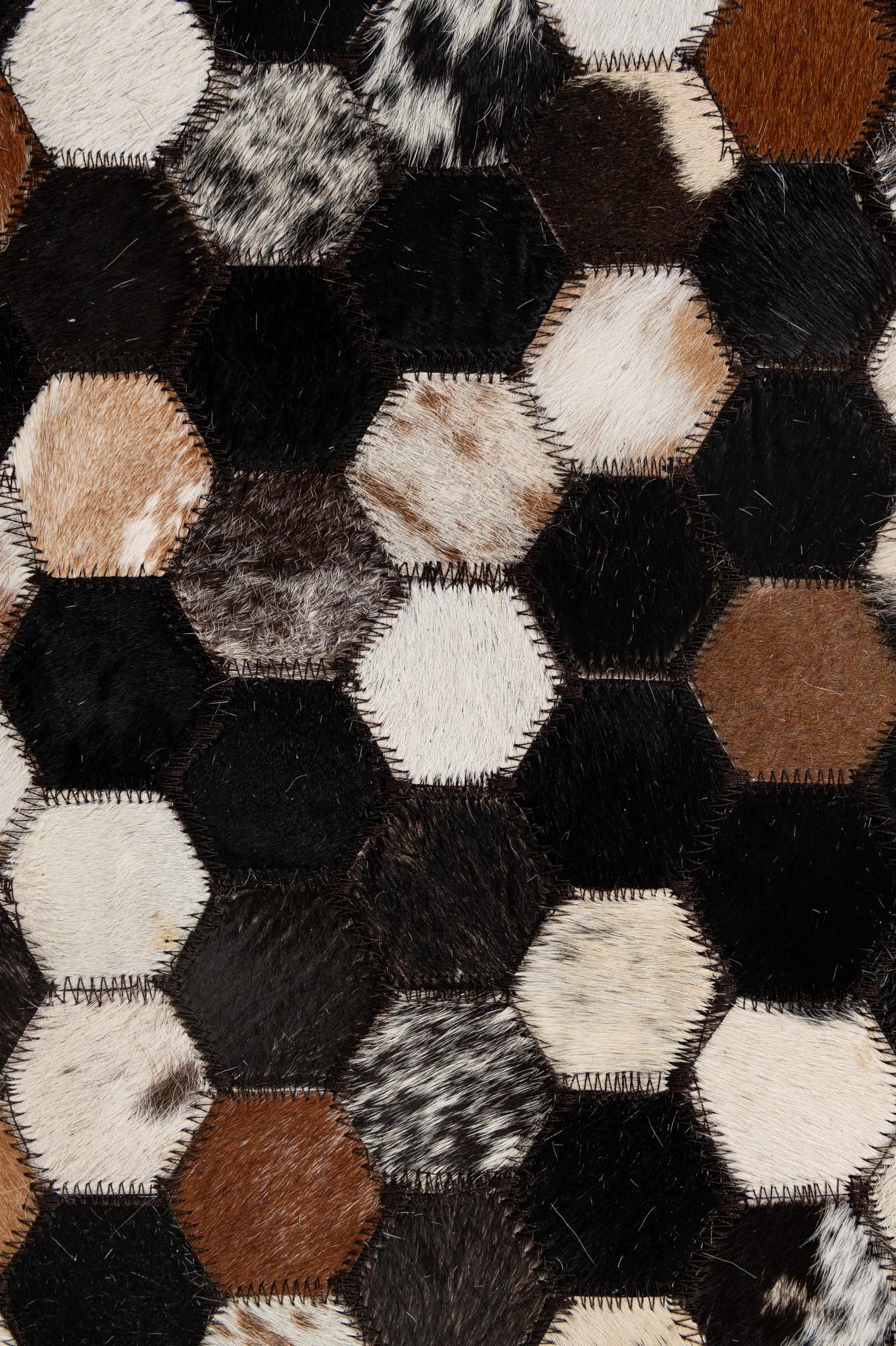 5' 1 x 8' Cowhide - Patchwork Rug