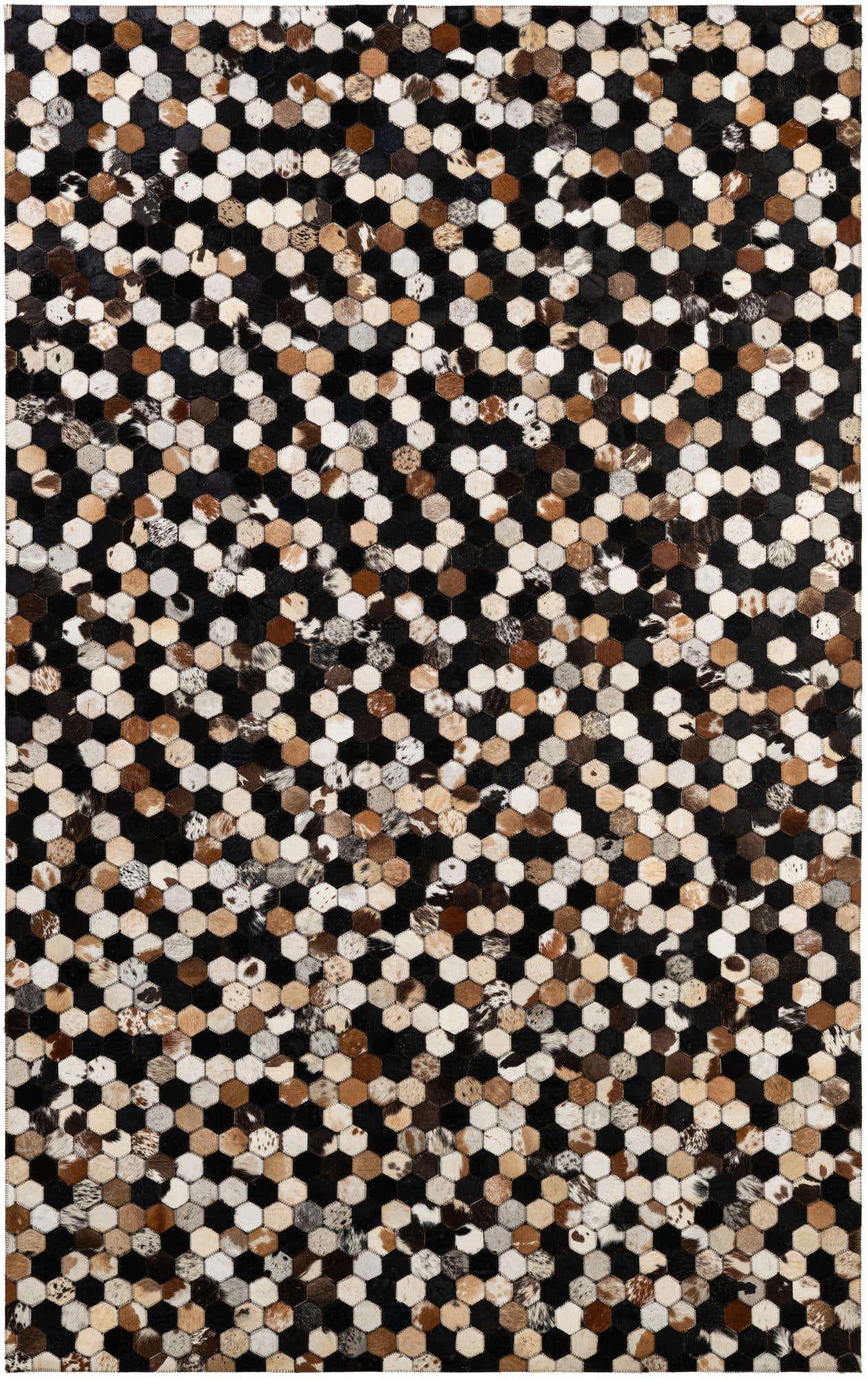 5' 1 x 8' Cowhide - Patchwork Rug