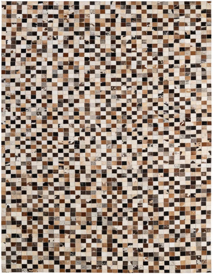 Detail image of 4' 11 x 7' 10 Cowhide - Patchwork Rug