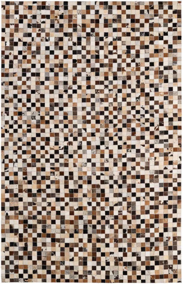 Detail image of 4' 11 x 7' 10 Cowhide - Patchwork Rug
