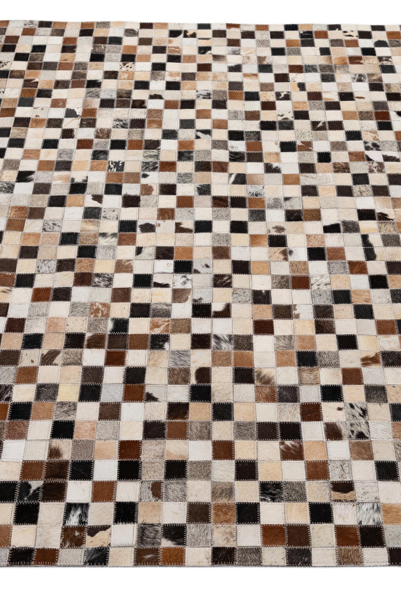 5' x 7' 11 Cowhide - Patchwork Rug