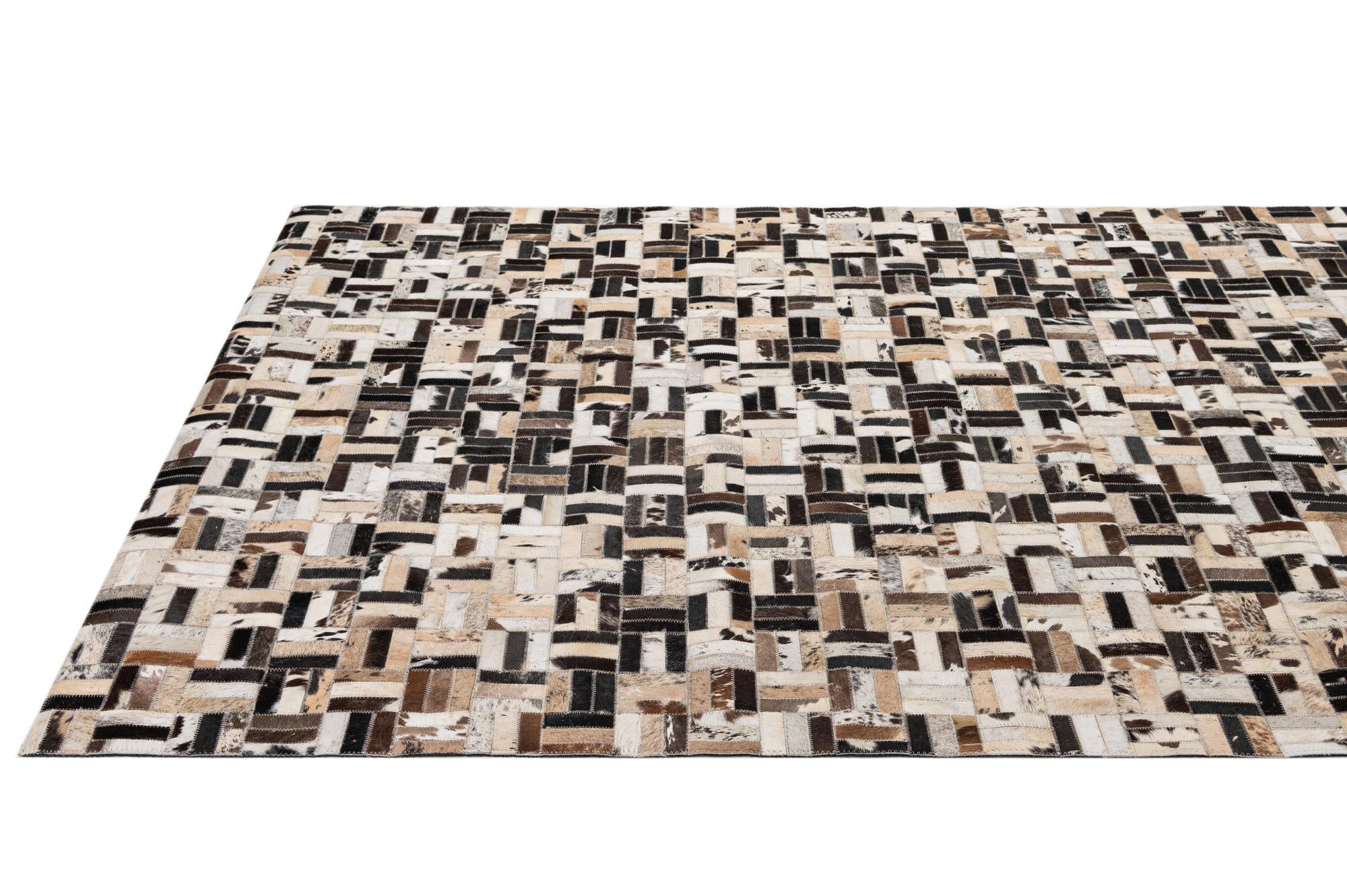 5' x 7' 11 Cowhide - Patchwork Rug