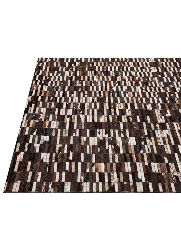 Detail image of 4' 11 x 8' 1 Cowhide - Patchwork Rug